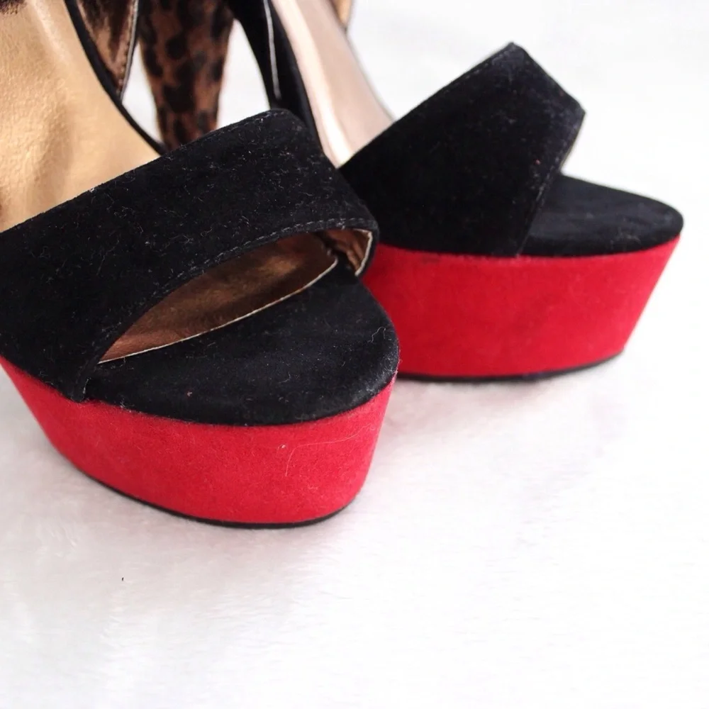 Promise Carlton Cheetah Colorblock Platform Heels